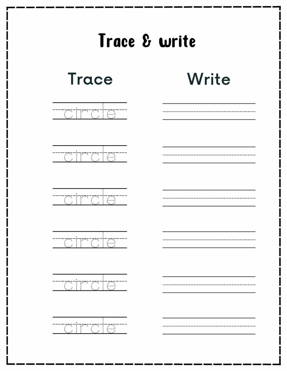 TRACE AND WRITE